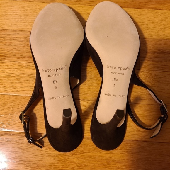 BNIB ♠️kate spade Slingback Peeptoe Heels size 8.5 - Picture 2 of 8